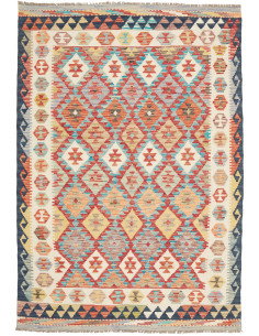 Kilim 134x191 Cm Kilim, Afghanistan, Hand-carded Wool (warp: