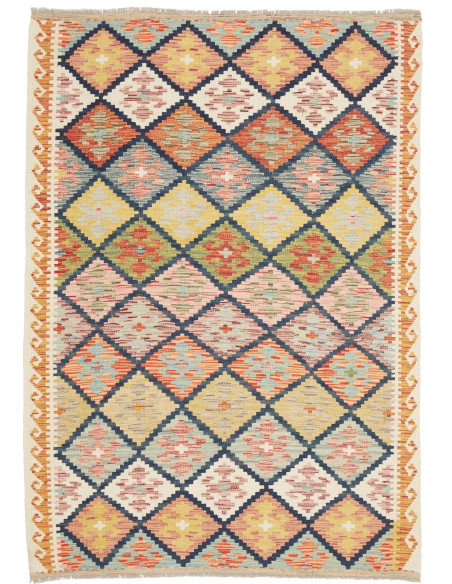 Kilim 127x185 Cm Kilim, Afghanistan, Lana Cardata A Mano,