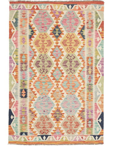 Kilim 124x182 Cm Kilim Afghanistan, Hand-carded Wool,