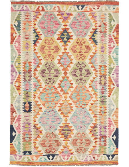 Kilim 124x182 Cm Kilim Afghanistan, Hand-carded Wool,