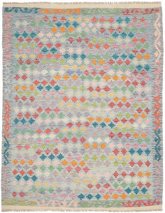 Kilim 152x197 Cm Kilim Afgano Lana Cardata A Mano Ordito In