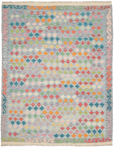 Kilim 152x197 Cm Kilim Afgano Lana Cardata A Mano Ordito In