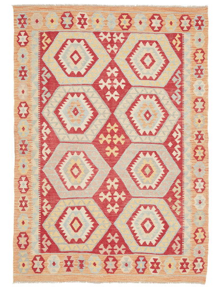 Kilim 142x200 Cm Kilim Afghanistan Hand-carded Wool 0.3 Cm