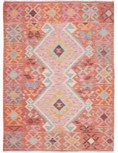 Kilim 148x200 Cm Kilim Afghan. Hand-carded Wool (warp: