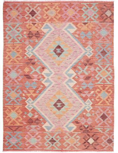 Kilim 148x200 Cm Kilim Afghan. Hand-carded Wool (warp: