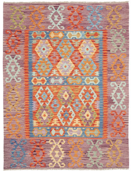 Kilim 148x200 Cm Kilim, Afghanistan, Lana Cardata A Mano