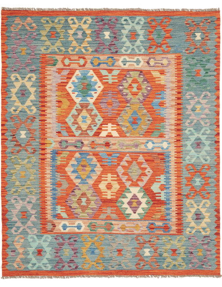 Kilim 157x193 Cm Kilim, Afghanistan, Hand-carded Wool, 0.3