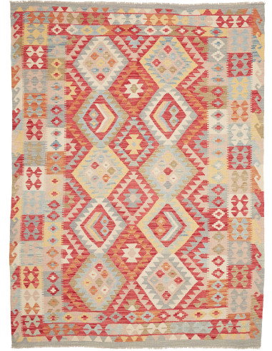 Kilim 176x244 Cm Afghan Kilim, Hand-carded Wool, Cotton, 0.3