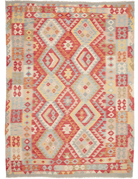 Kilim 176x244 Cm Afghan Kilim, Hand-carded Wool, Cotton, 0.3