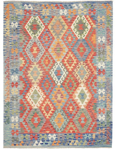 Kilim 182x243 Cm Kilim Afghanistan Hand-spun Wool Cotton