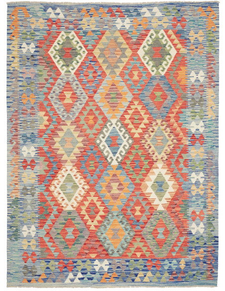 Kilim 182x243 Cm Kilim Afghanistan Hand-spun Wool Cotton