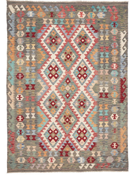 Kilim 172x241 Cm Kilim, Afghanistan, Hand-carded Wool,