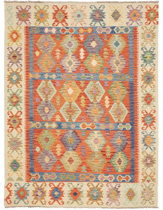 Kilim 178x243 Cm Kilim, Afghanistan, Hand-carded Wool (warp: