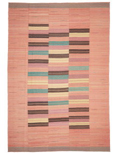 Kilim 257x380 Cm Kilim, Persia, Lana Cardata A Mano (ordito