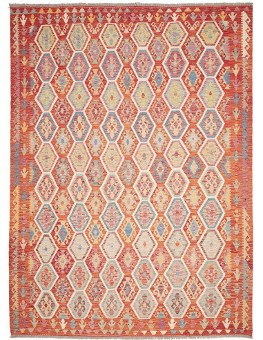 Kilim 253x344 Cm Kilim Afghanistan Lana Cardata A Mano