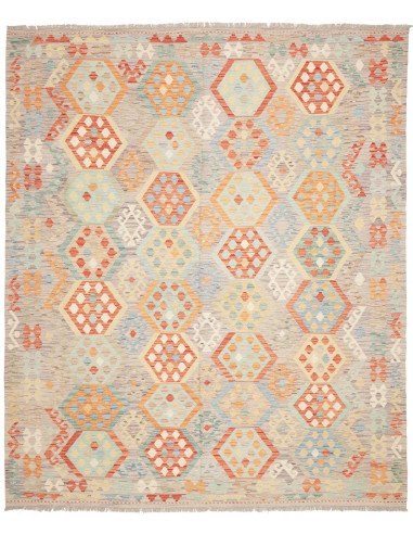 Kilim 245x293 Cm Kilim Afghanistan, Hand-carded Wool, Cotton