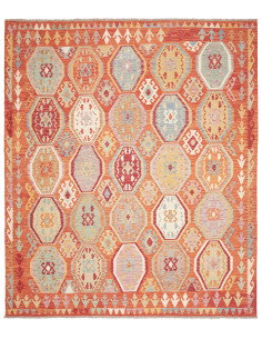 Kilim 255x296 Cm Kilim, Afghanistan, Lana Cardata A Mano