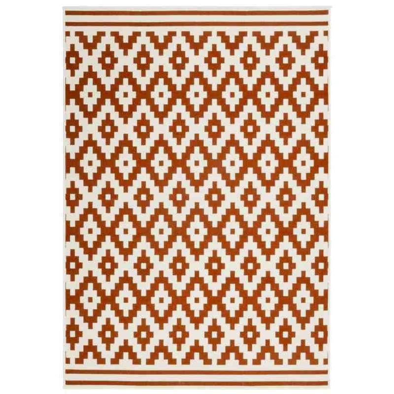 tappeto moderno geometrico now! 300 avorio-arancio