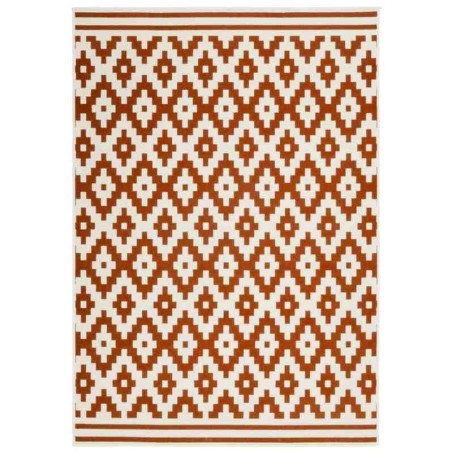 tappeto moderno geometrico now! 300 avorio-arancio