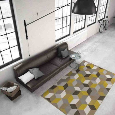 tappeto moderno geometrico now! 600 multi-oro