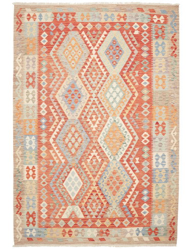 Kilim 209x298 Cm Kilim Afghanistan Lana Cardata A Mano