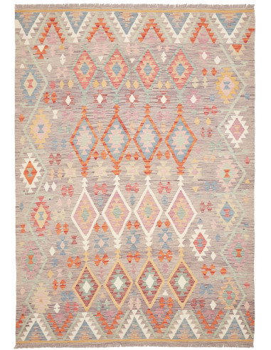 Kilim 155x198 Cm Kilim, Afghanistan, Lana Cardata A Mano