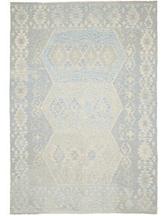 Kilim 206x297 Cm Kilim Afgano, Lana Cardata A Mano, Ordito