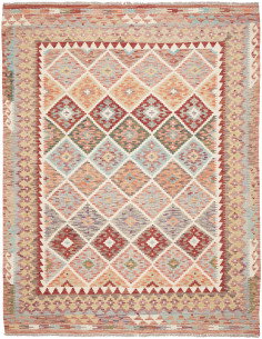 Kilim 198x258 Cm Kilim, Afghanistan, Hand-carded Wool (warp: