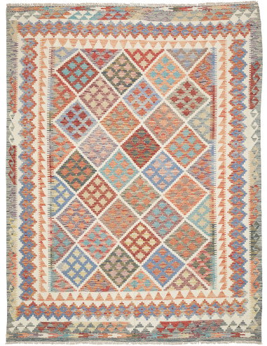 Kilim 197x263 Cm Kilim Afghanistan Hand-carded Wool Cotton