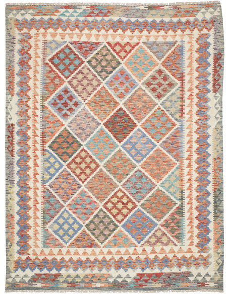 Kilim 197x263 Cm Kilim Afghanistan Hand-carded Wool Cotton