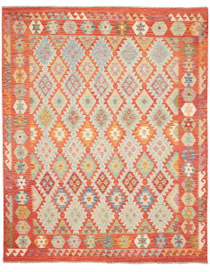 Kilim 211x257 Cm Kilim Afghano, Lana Cardata A Mano