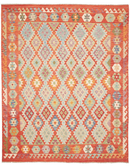 Kilim 211x257 Cm Afghan Kilim, Hand-carded Wool
