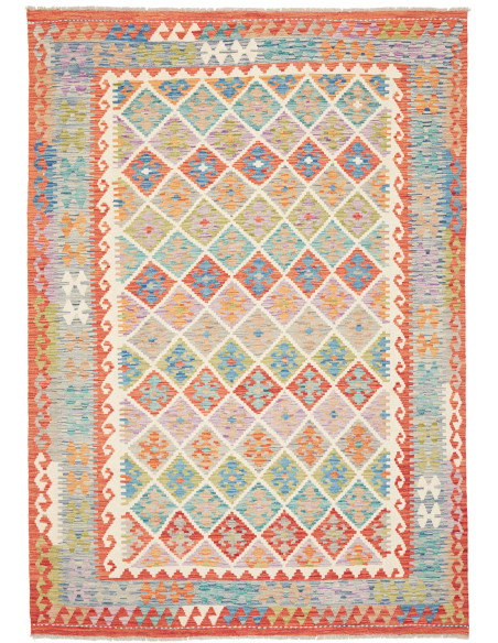 Kilim 170x246 Cm Afghan Kilim, Hand-carded Wool (warp: