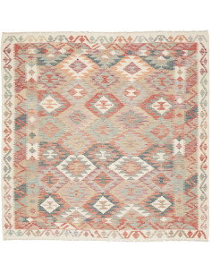 Kilim 196x195 Cm Kilim, Afghanistan, Lana Cardata A Mano