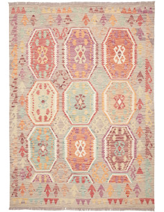 Kilim 172x240 Cm Kilim, Afghanistan, Lana Cardata A Mano
