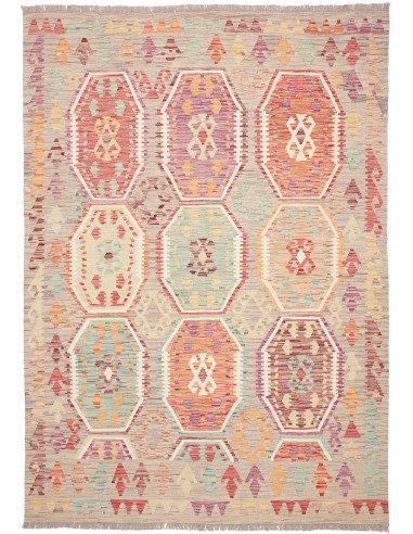 Kilim 172x240 Cm Kilim, Afghanistan, Lana Cardata A Mano