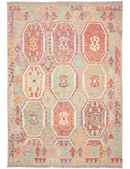 Kilim 172x240 Cm Kilim, Afghanistan, Lana Cardata A Mano
