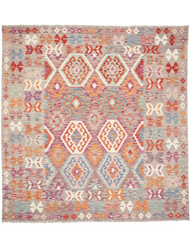 Kilim 204x209 Cm Kilim, Afghanistan, Lana Cardata A Mano