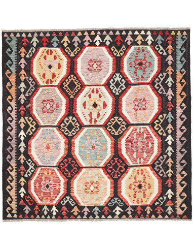 Kilim 197x197 Cm Kilim, Afghanistan, Lana Cardata A Mano