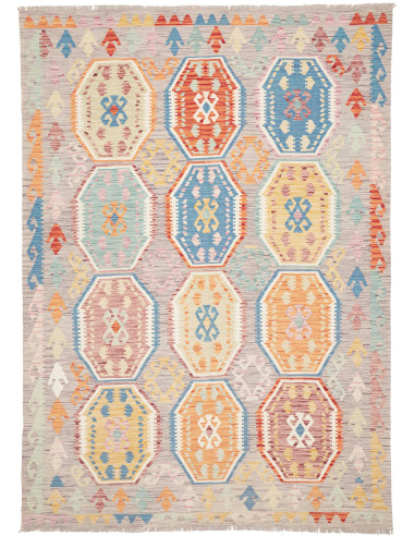 Kilim 172x241 Cm Kilim Afghanistan Lana Cardata A Mano