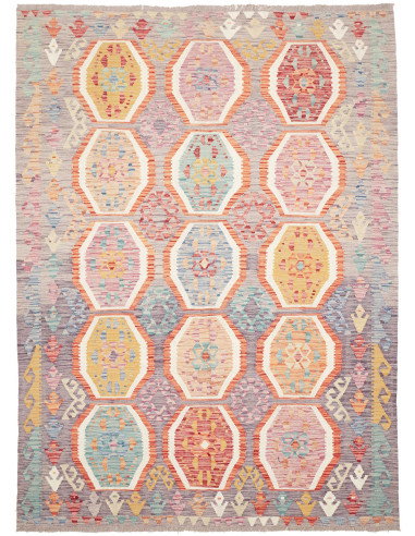 Kilim 173x241 Cm Kilim, Afghanistan, Lana Cardata A Mano