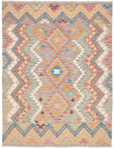 Kilim 150x196 Cm Kilim, Afghanistan, Lana Cardata A Mano,