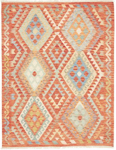 Kilim 150x192 Cm Kilim, Afghanistan, Hand-carded Wool,
