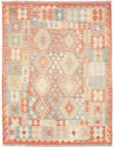 Kilim 150x193 Cm Kilim, Afghanistan, Lana Cardata A Mano