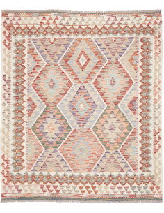 Kilim 161x188 Cm Kilim Afghanistan Lana Cardata A Mano
