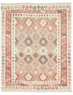Kilim 155x187 Cm Kilim, Afghanistan, Lana Cardata A Mano Con