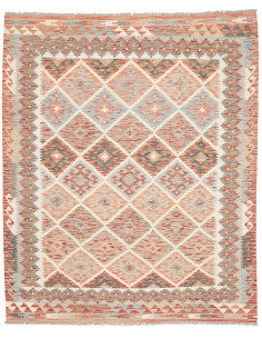 Kilim 157x190 Cm Kilim, Afghanistan, Lana Cardata A Mano