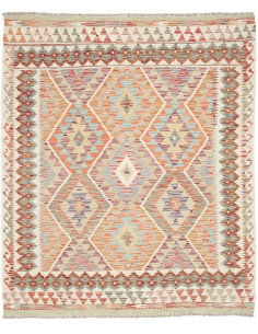 Kilim 161x188 Cm Kilim Afghanistan, Lana Cardata A Mano