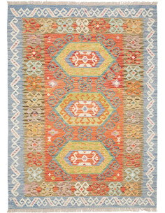 Kilim 125x173 Cm Kilim, Afghanistan, Hand-carded Wool (warp: