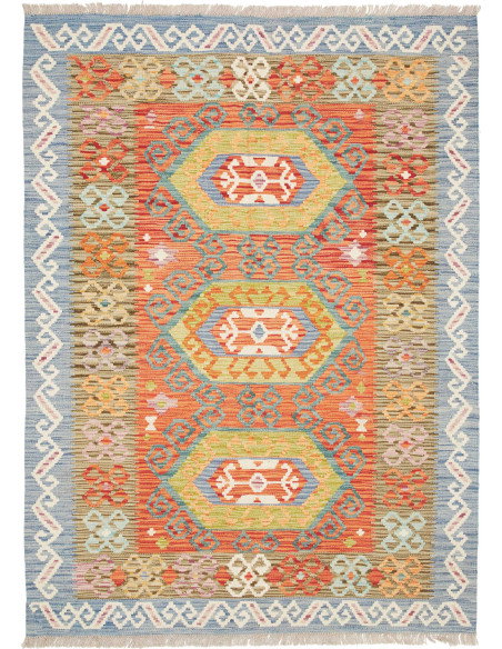Kilim 125x173 Cm Kilim, Afghanistan, Hand-carded Wool (warp: